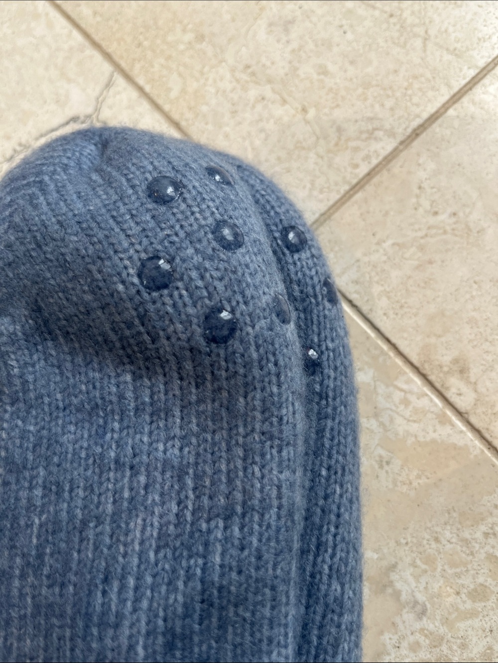 Cozy & Soft Knit Indigo Reading Socks with Non-Slip Dots - Brand New - Picture 4 of 5